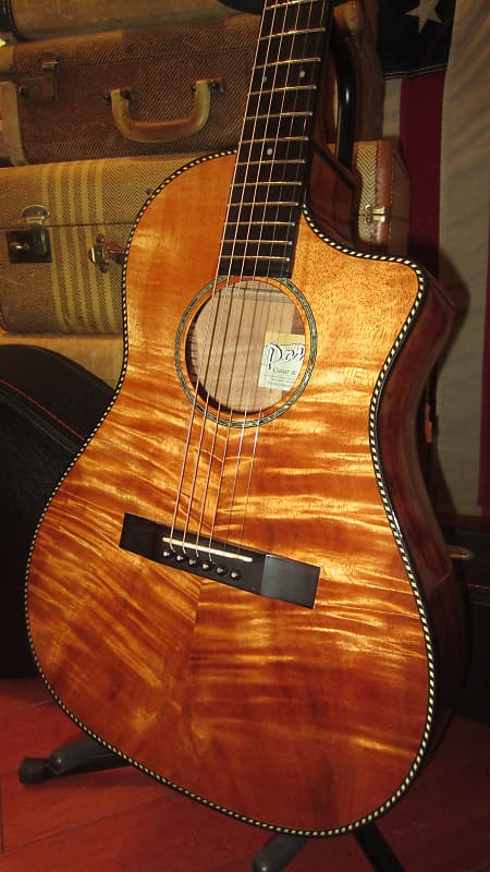 ~2008 Pono PGKC Small Bodied Acoustic Flamed Hawaiian Koa image 1