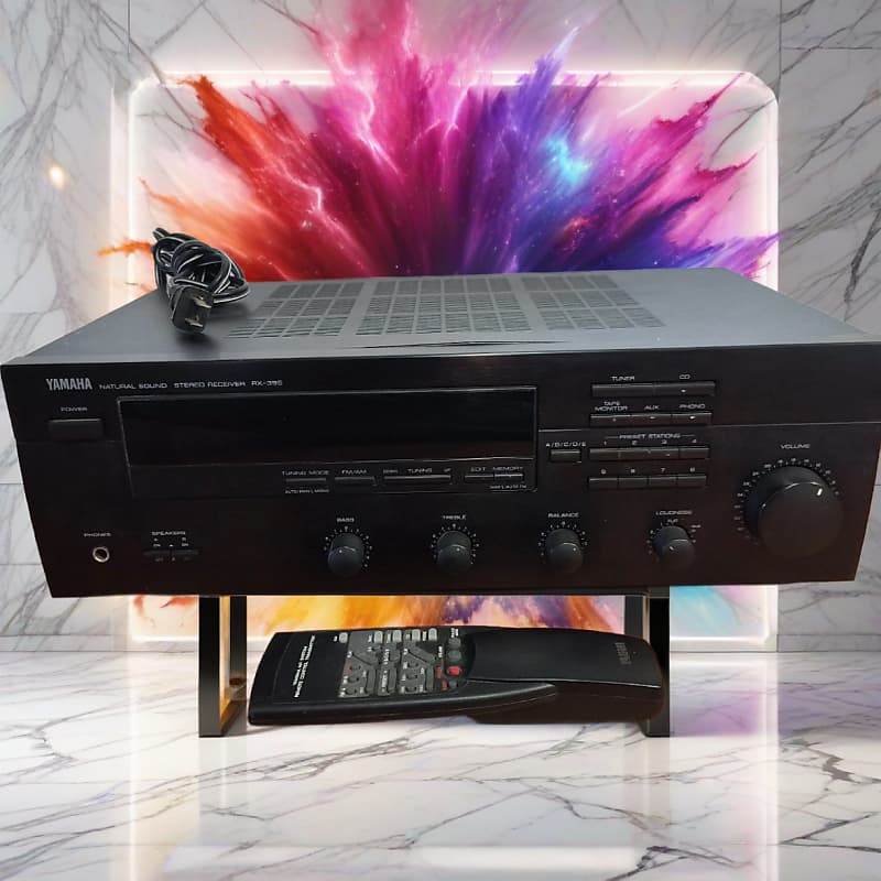 Yamaha RX-395 Natural Sound Stereo AM/FM Receiver W/ Remote Working, Bundle  			