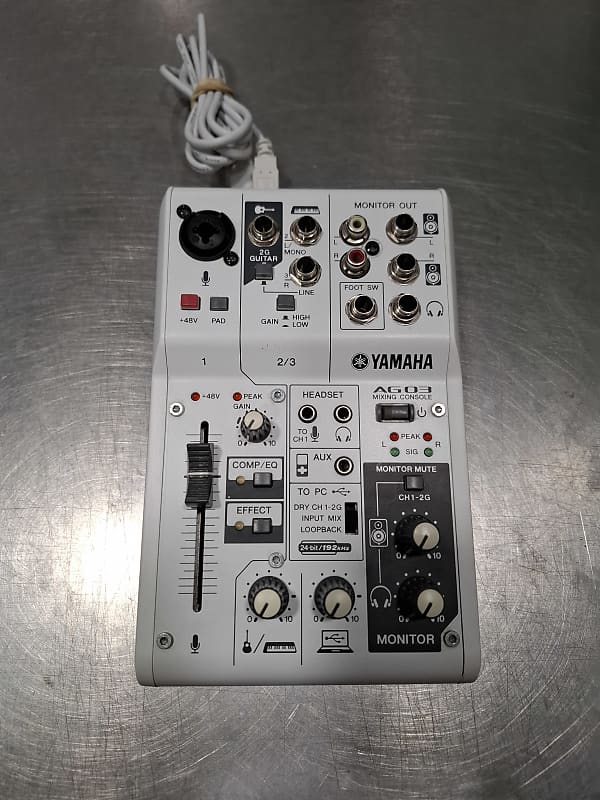 Yamaha AG03 3 Channel Mixer 2010s - White image 1