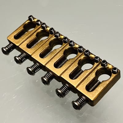 Brass Saddles KEYHOLE Killer Guitar Components 53mm image 9