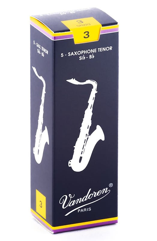 Vandoren SR223 Tenor Saxophone Traditional Reeds Strength #3 (Box of 5) image 1