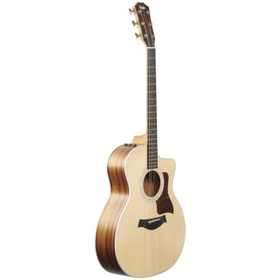 Taylor 214ce Koa Acoustic-Electric Guitar (with Hard Bag), Natural image 4