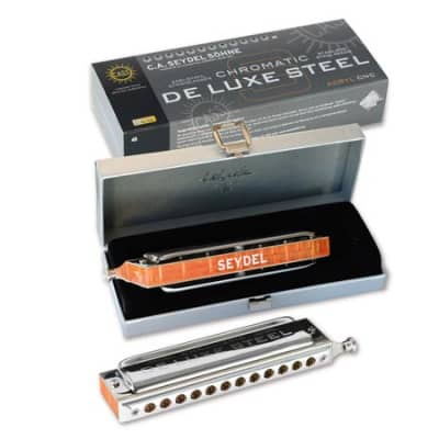 Seydel Chromatic De Luxe Steel Harmonica - Low E---key-low-e image 3