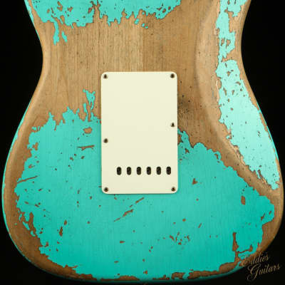 Fender Custom Shop Limited Edition '60 Dual-Mag II Stratocaster® Super Heavy Relic® RW - Aged Sea Foam Green image 4