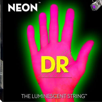DR Neon Pink Elec Guitar Strings gauges 9-42 LITE image 2