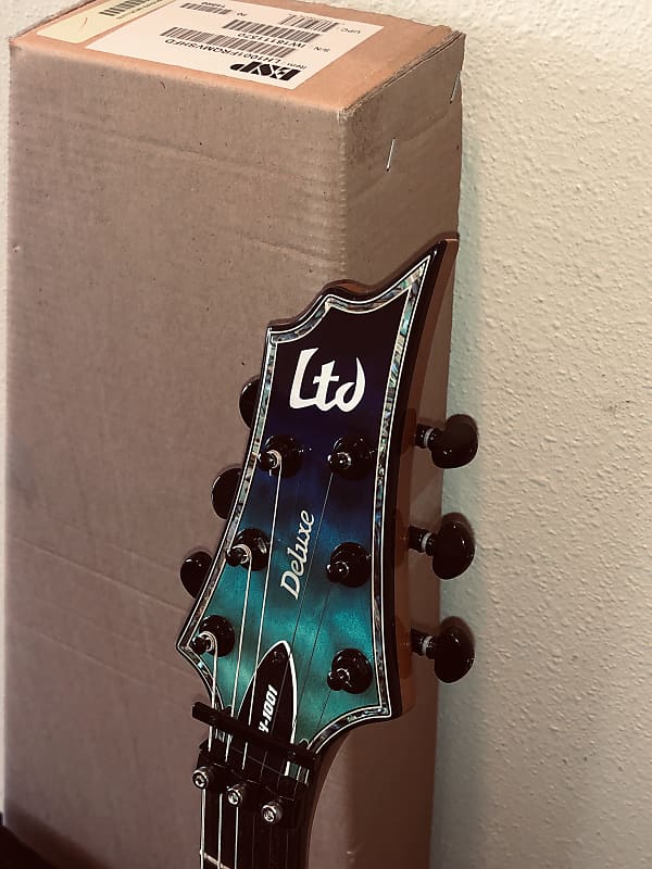 2019 ESP H-1001FR Quilt Top Violet Shadow Fade Guitar & Gig