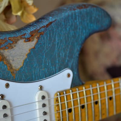 Fender Stratocaster Custom Blue  Sparkle Custom Nitro Relic image 22