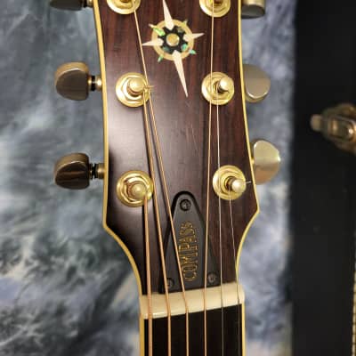 1999 Yamaha Compass Series CPX8M Cedar Top Acoustic Electric Guitar Pro Setup New Strings Original Hard Shell Case image 6