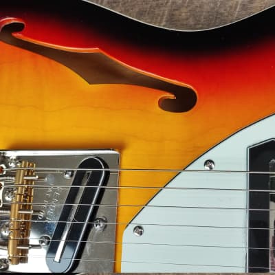 MyDream Stratocaster Custom Built - Sunburst Thinline Charlie Christian Freeway image 12