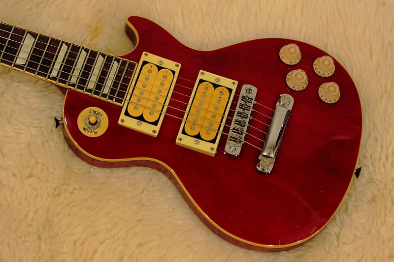 RARE Samick mini Les Paul 1980s See Through Red rare color.