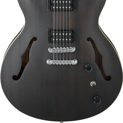 Ibanez AS53-TKF Artcore Series Semi-Hollow Body Electric Guitar Trans Black Flat image 5