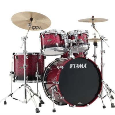 TAMA Drums Starclassic Walnut Birch Molten Dark Raspberry Fade 4pc Kit WBS42S MDR image 6