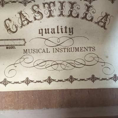 Castilla Vintage Acoustic Guitar w/ Chipboard Case image 6
