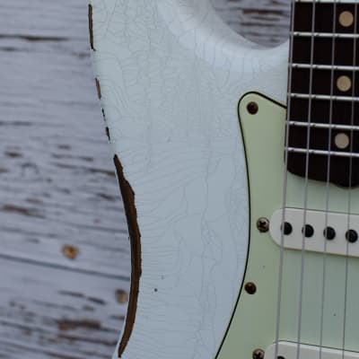 Fender Custom Shop 1963 Stratocaster  2022 Aged Olympic White - Heavy Relic image 6
