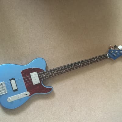 Hutchins  Thunderbolt bass guitar First Edition in Metalic Blue for sale