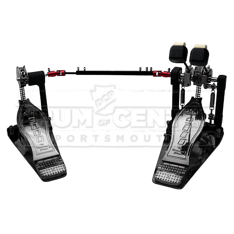 DW 9000 Series Double Bass Drum Pedal Black Nickel Reverb