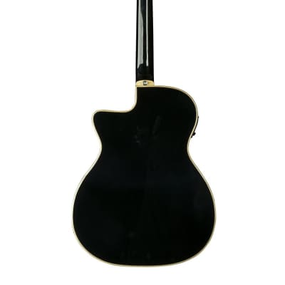 Eko Guitars 06217024 NXT Series Auditorium Cutaway Acoustic Electric Guitar Black image 4