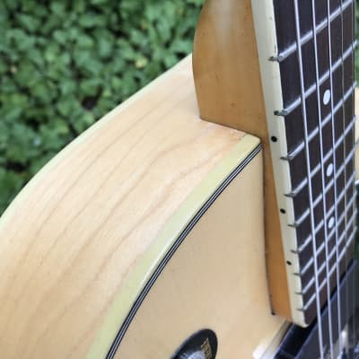 Rare 1979 Eston Six-string Hollow Body by EKO with Original Chipboard Case  Natural Maple image 7