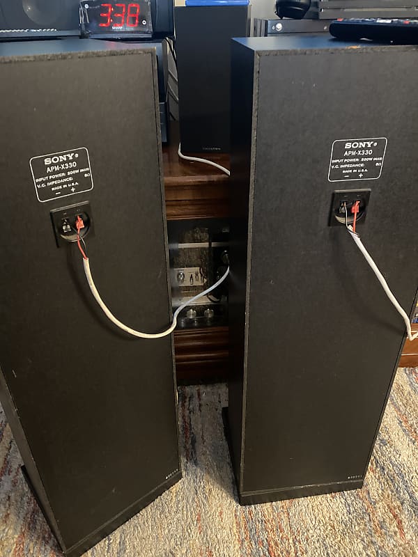 Sony speaker pair Apm X330 1980s Reverb