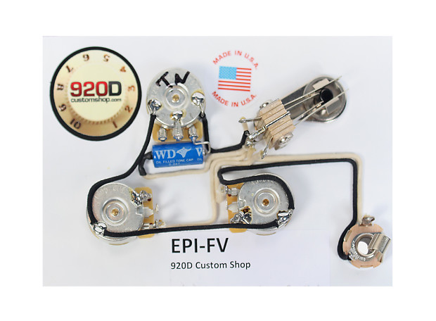 920D Custom Shop EPI-FV Wiring Harness for Gibson/Epiphone Flying V image 1