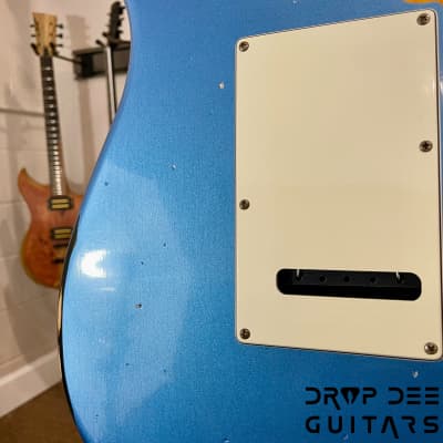 Schecter USA Custom Shop Nick Johnston Traditional Electric Guitar w/ Case-Lake Placid Blue over 3-Tone Sunburst (Heavy Relic) image 20
