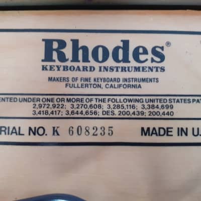Fender Rhodes Mark 1 1977 - Schwarz for sale