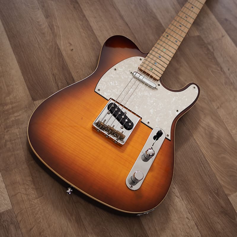 Bach Telecaster Sunburst with upgraded electronics - great | Reverb