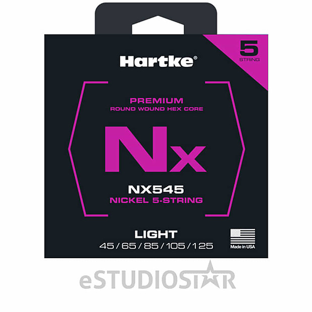 Hartke HSBNX545 5-String Light Premium Nickel Bass Strings image 1