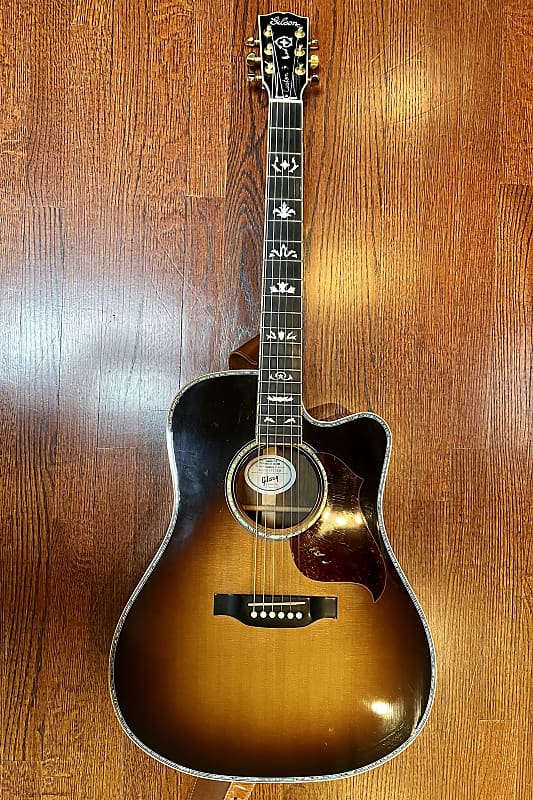 Gibson Songwriter Deluxe Custom Cutaway Vintage Sunburst - | Reverb