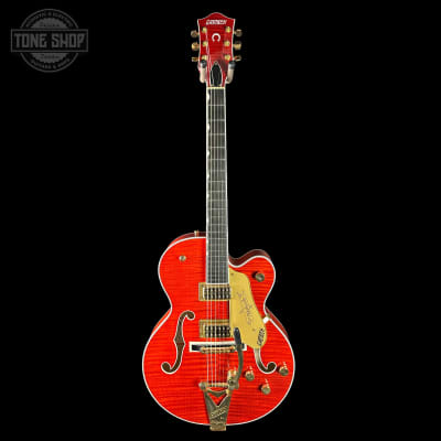 Mint Gretsch G6120TGFM Players Edition Nashville Orange Stain w/case image 2