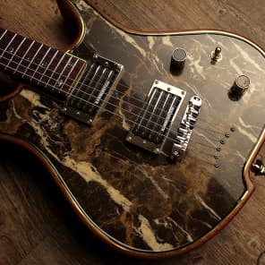 Insane Zerberus Nemesis with real Black & Gold Marble top customshop guitar #1BG001 Bild 10