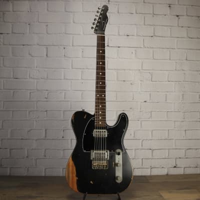 Nash Guitars Mahogany T-2 HB Electric Guitar Black Medium Relic w/Case #MTN49 image 7