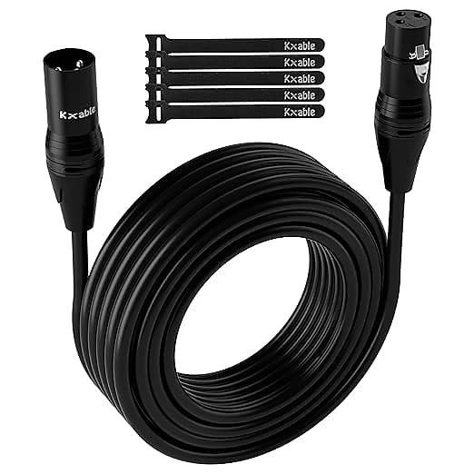 Xlr Microphone Cable 25 Feet, Durable & Flexible Patch Cable, Reverb
