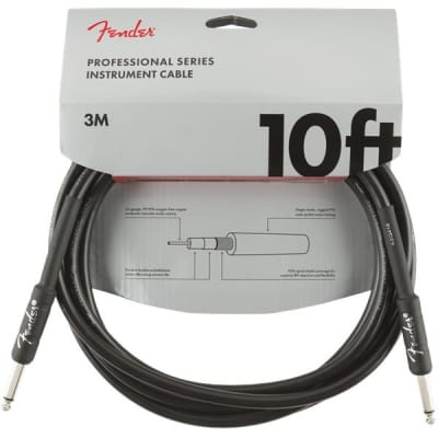 Fender Professional Instrument Cable, 3m/10ft, Black for sale