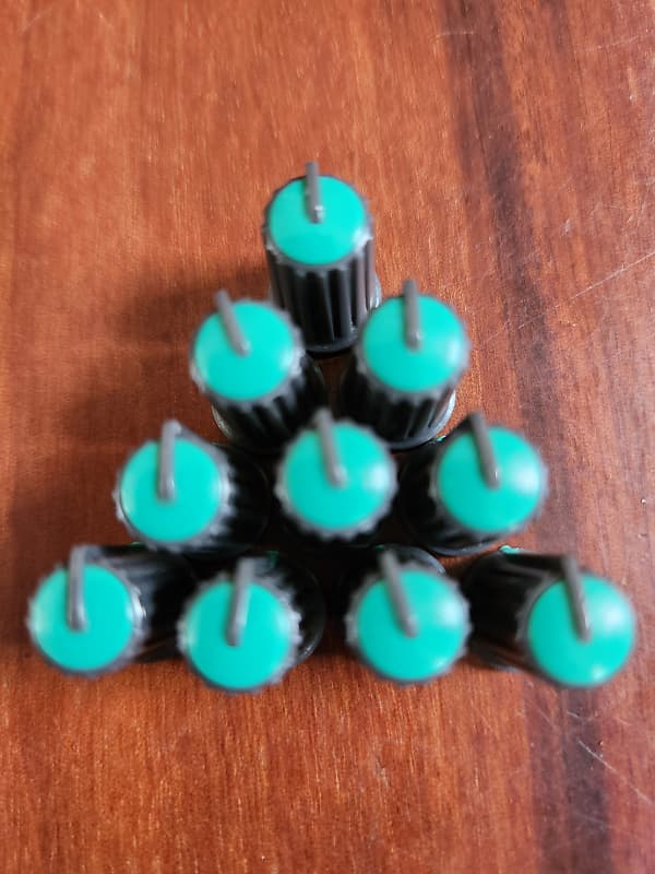 Yamaha Replacement Mixer Knobs (10pc) 2000's Teal Reverb