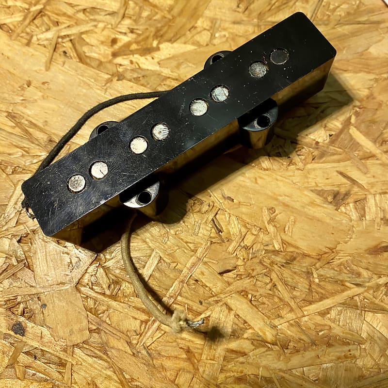 Fender Jazz bass pickup bridge 1976 Black cover grey Reverb