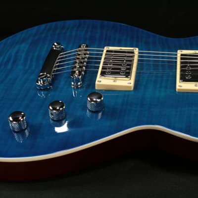 Reverend Roundhouse RA 2022 Transparent Blue Flame Maple image 2