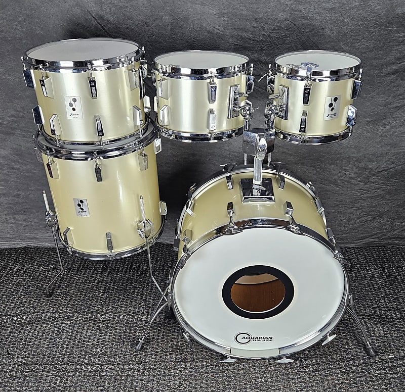 Sonor Phonic Shell Pack 10x8, 12x8, 14x10, 16x16, 22x14 Late 1980s - White image 1