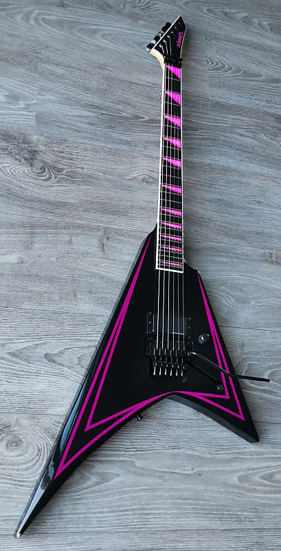Edwards ESP Alexi Laiho AL-166 Pink Sawtooth Played & Signed