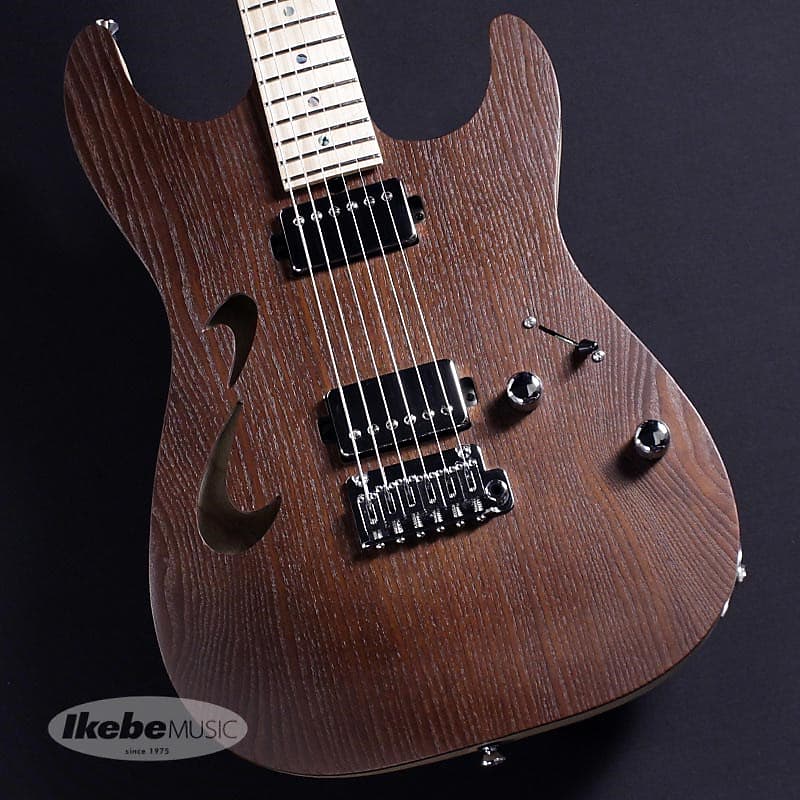 T's Guitars DST-Hollow Roasted Ash Top on Swamp Ash (Natural Satin) #031958  -Made in Japan-