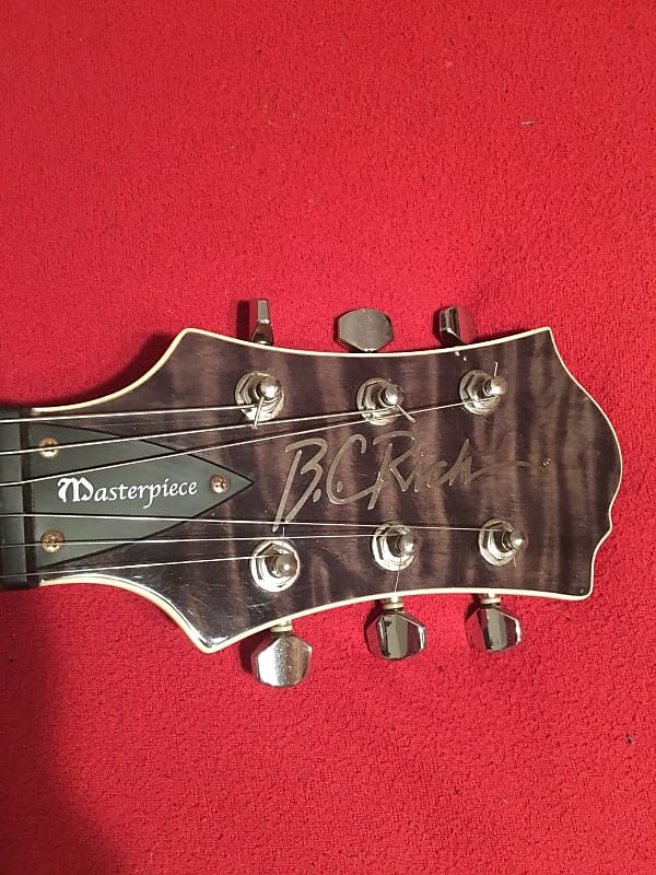B.C. Rich Mockingbird Masterpiece Black Flame Top | Reverb