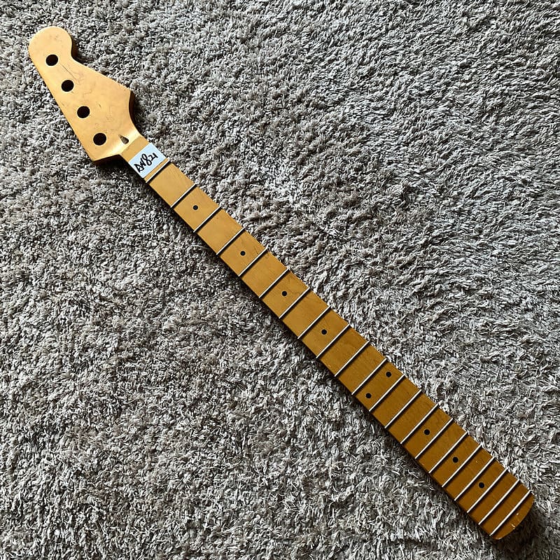 Maple Wood 4 String Bass Guitar Neck with 21 Frets Fretboard Reverb