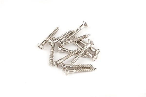 Immagine Fender 001-6188-049 Pure Vintage Strap Button Mounting Screws (12) - 1