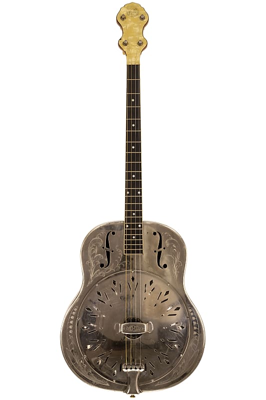 1930s National Style 3 Tenor Guitar, Ornate Etchings