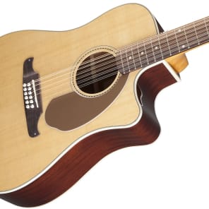Fender Villager SCE 12-String Solid Spruce/Mahogany Cutaway Dreadnought w/ Electronics Natural