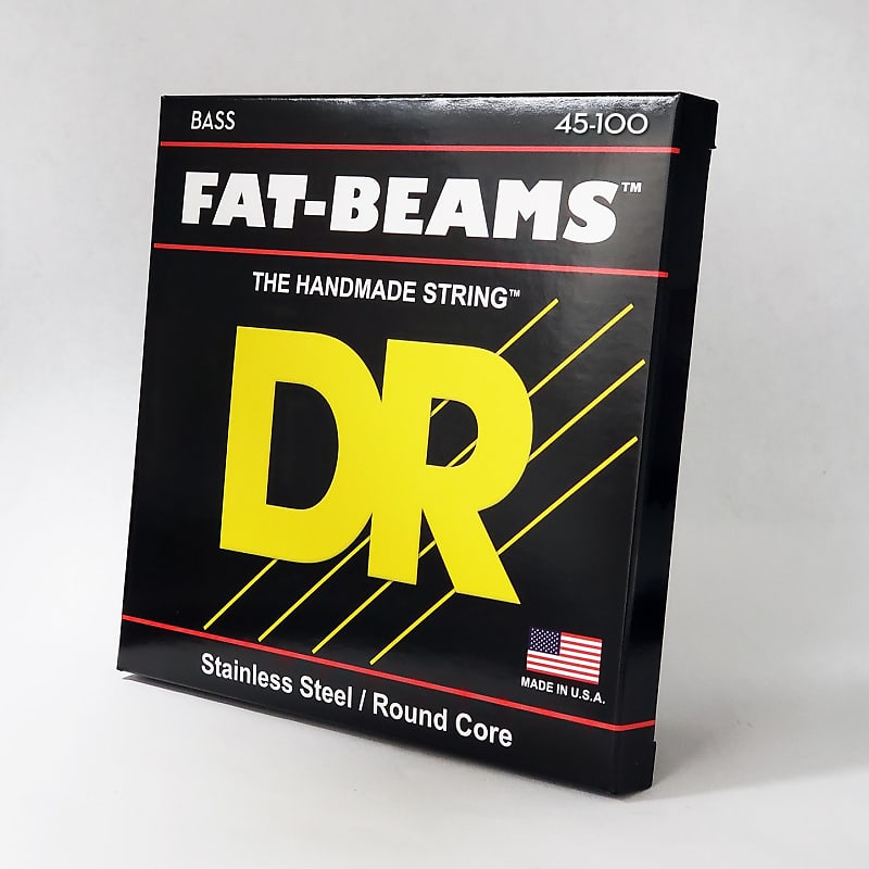 DR FB45 100 Fat Beams BASS Guitar Strings stainless steel round