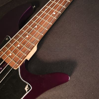 F Bass VF5-PJ Gloss Candy Plum, Ash Body 5 String Bass with Bag image 6