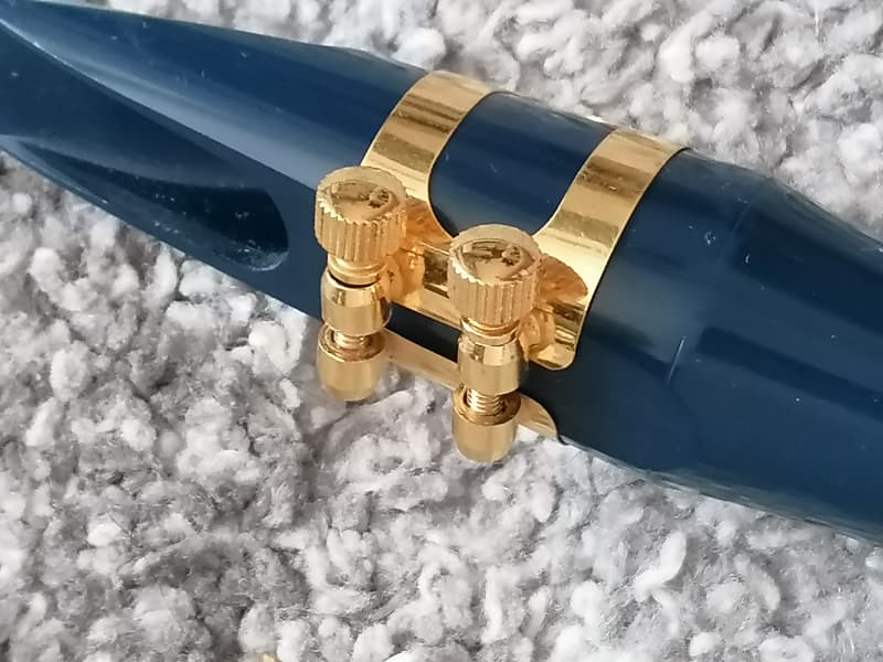 BLUE Mouthpiece saxophone tenor  Woodwind Company /M with Berg Larsen ligature image 1