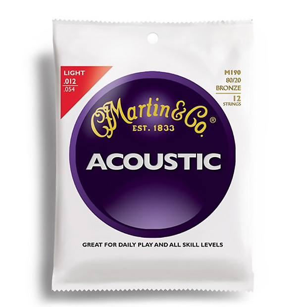 Martin M-190 Traditional 80/20 Bronze Light Acoustic Strings image 1