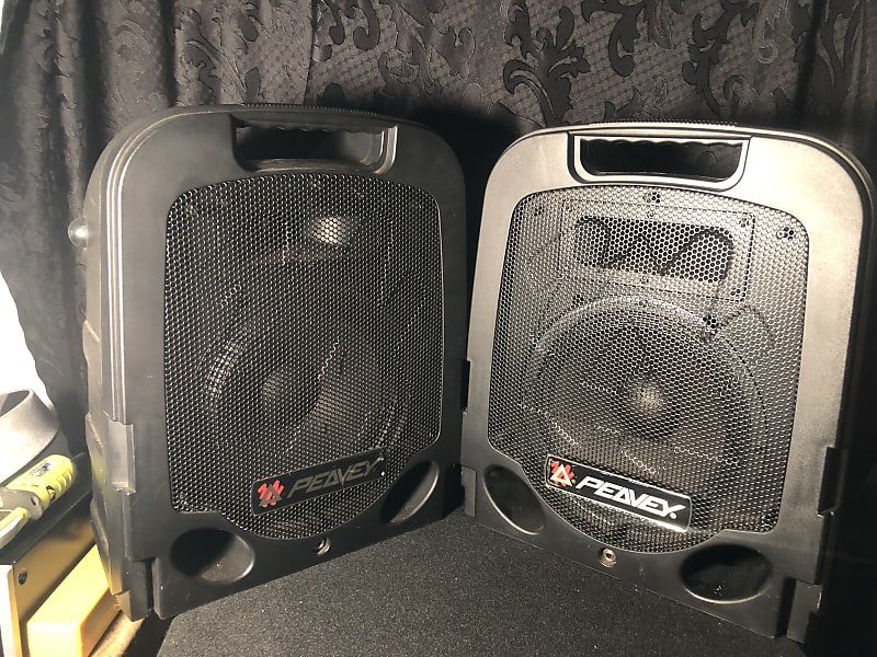 1-Pair Peavey Escort 2000 Black Portable PA Speakers | Reverb